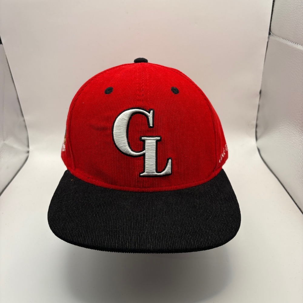 Red Black Corduroy Baseball Cap Crew Love MMXIX Circle Real Everybody Winning